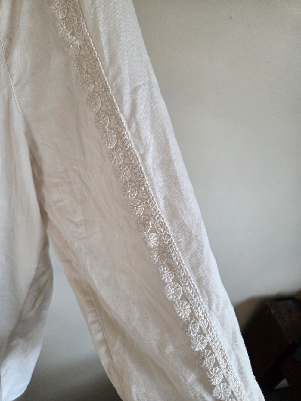 J. Jill Cream Button-Front Peasant Blouse - Picture 4 of 13